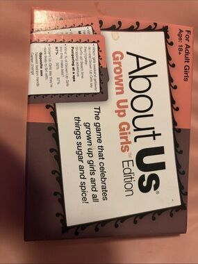 About Us Grown Up Girls Edition Party Game - Pink & brown